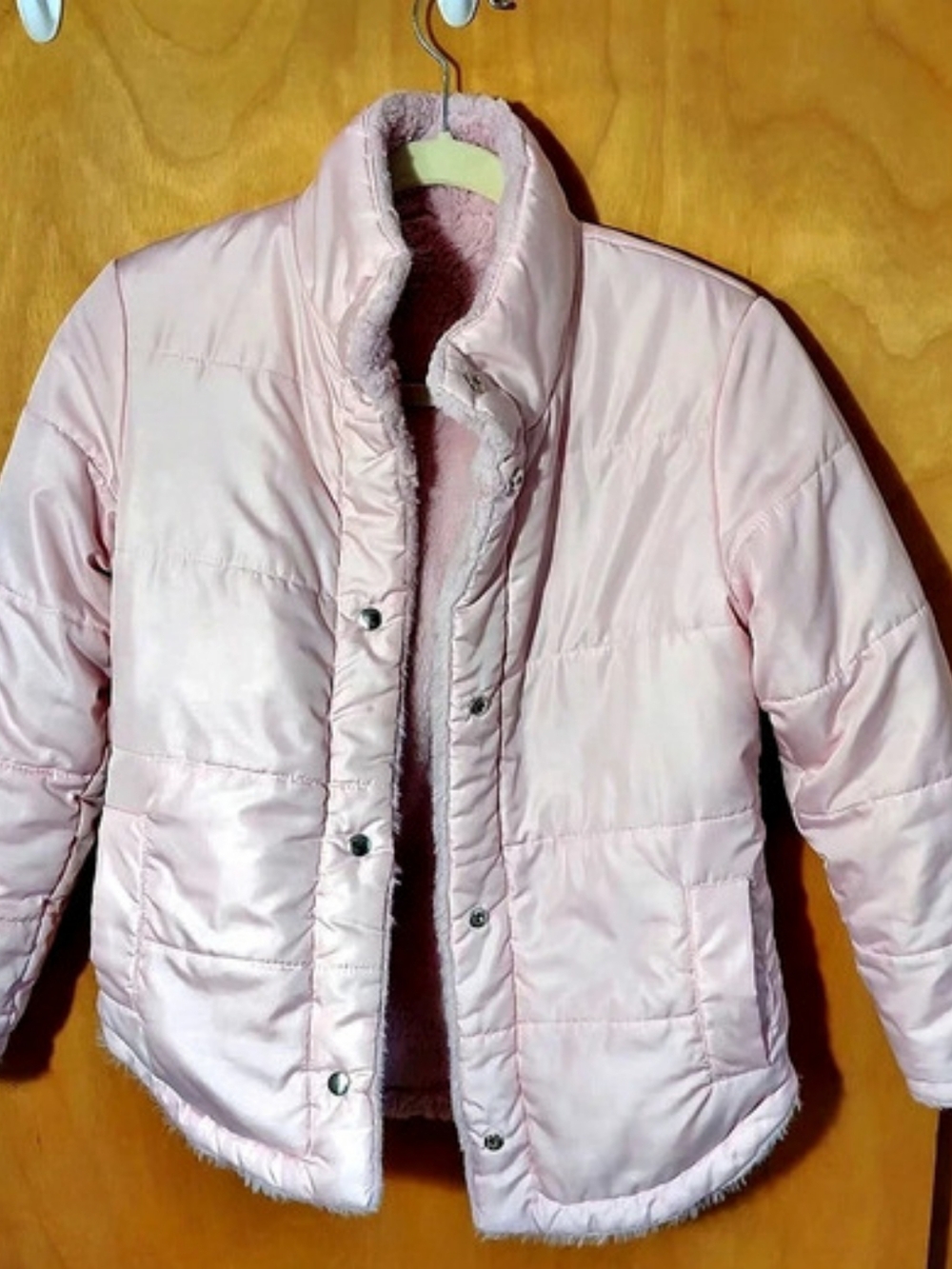 Women's Pink Puffer Jacket Like New XSM